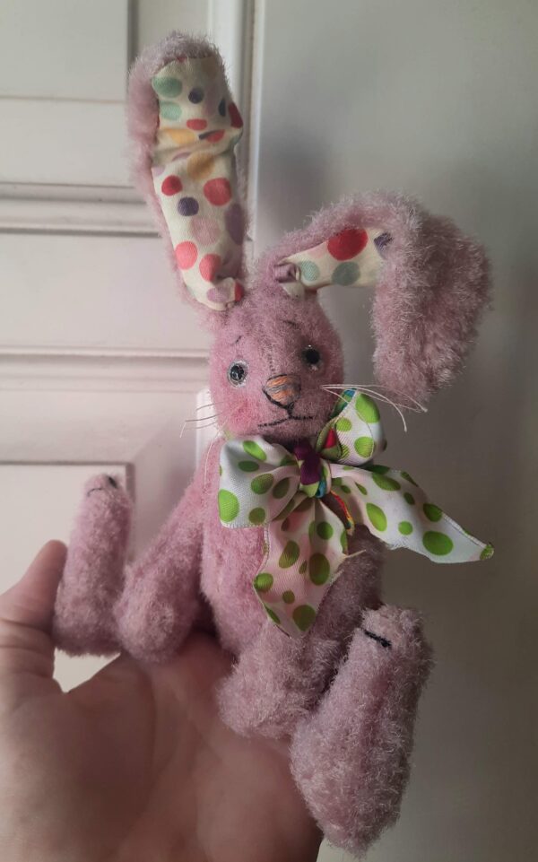 Bunny in Lavender Vintage Fabric