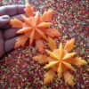 RESIN SNOWFLAKE Christmas Ornament in Orange and Gold