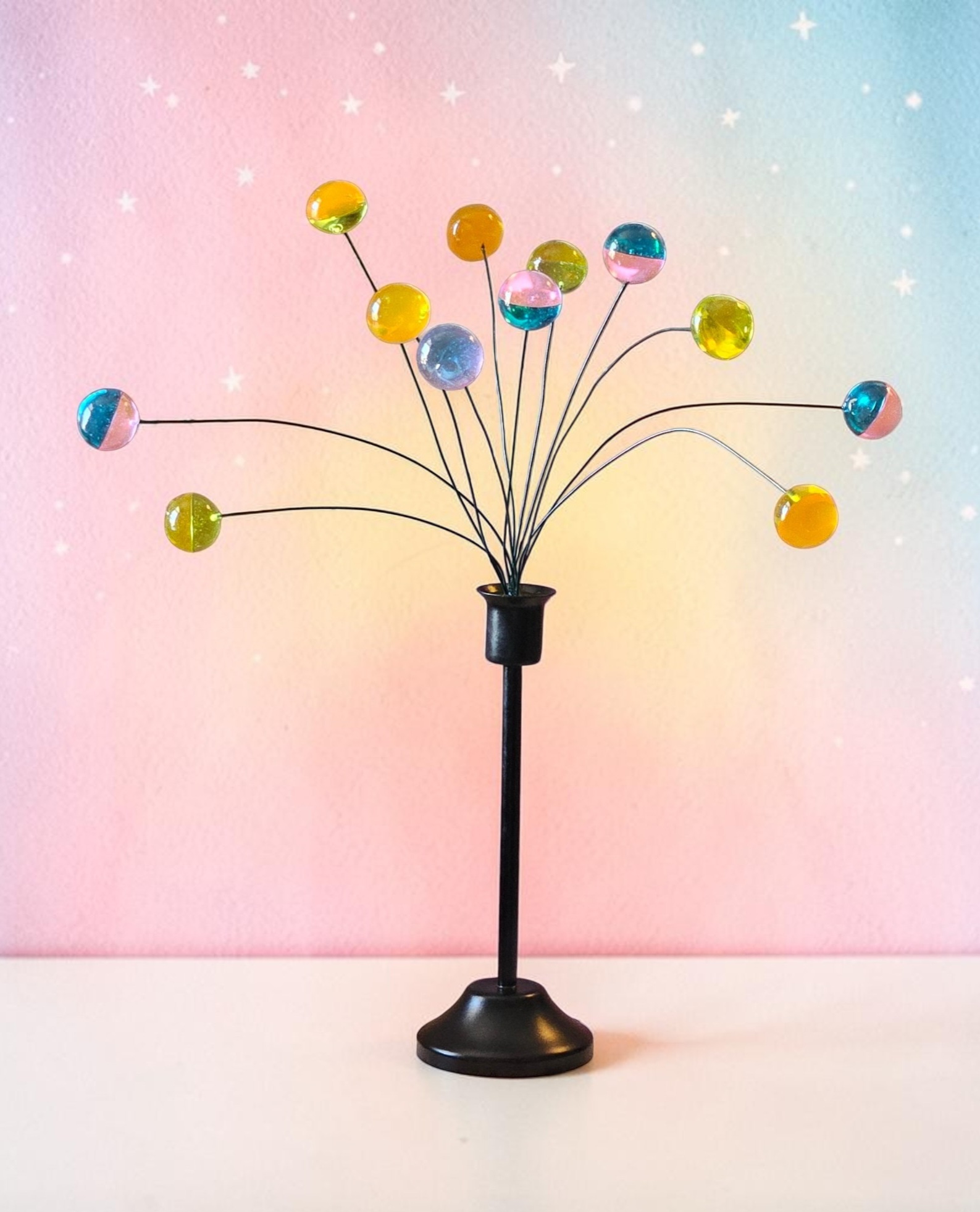 Reproduction Midcentury Decor, Vintage Look MCM Piece, Lucite ATOMIC BALL Kinetic 1