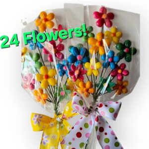RETROSTYLE Lucite FLOWERS 24 Mixed Flower Bouquet in Bright colors